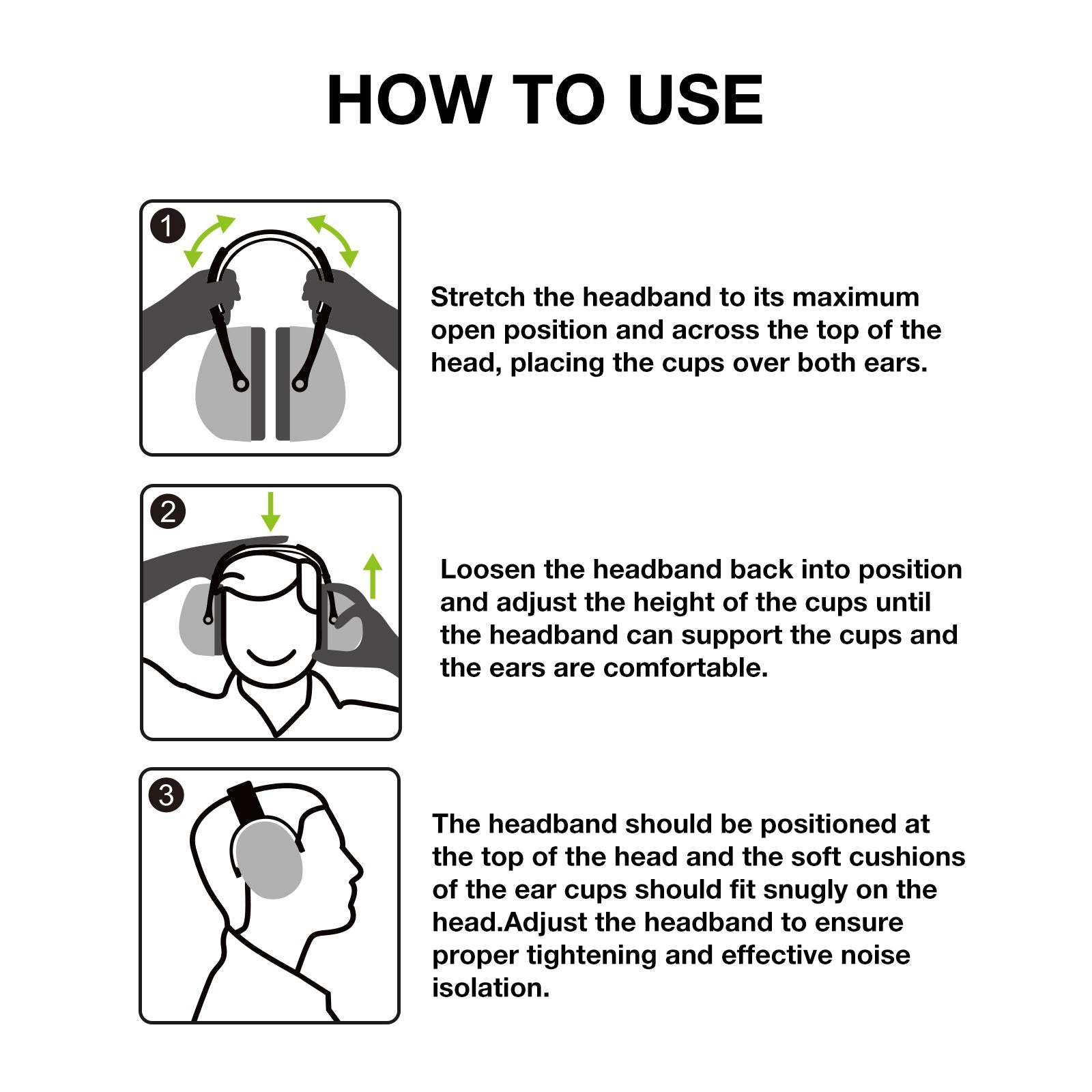 Foldable Noise Cancelling Earmuffs,Industry Ear Protection Muffs for Work, Shooting, Mowing, Airport by LYSIAN