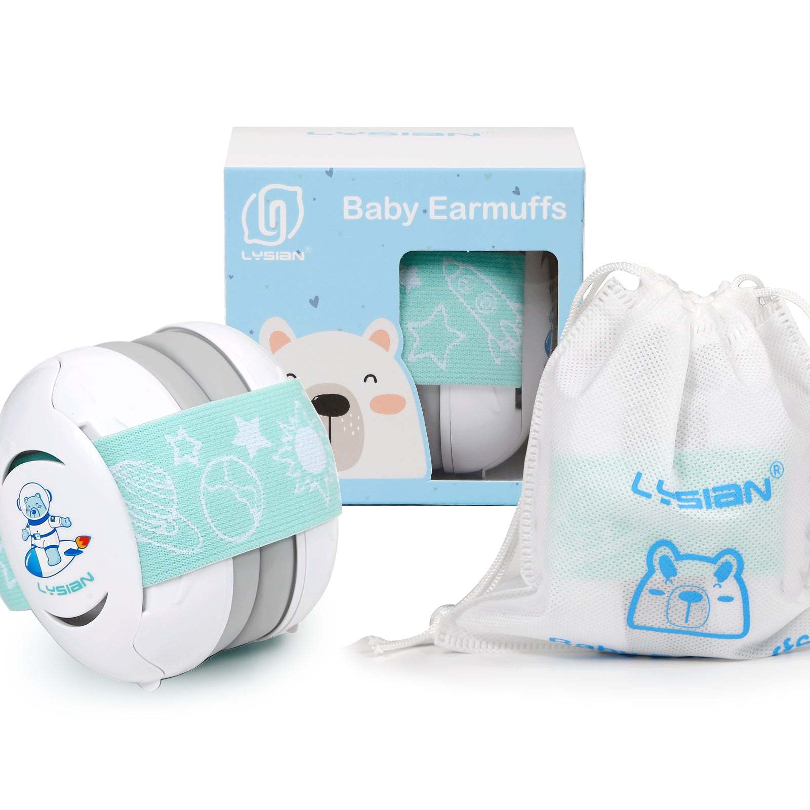 Baby Ear Muffs Noise Blocking for Infants with Elastic Headband，Hearing Protection Earmuffs for Sleep, Travel