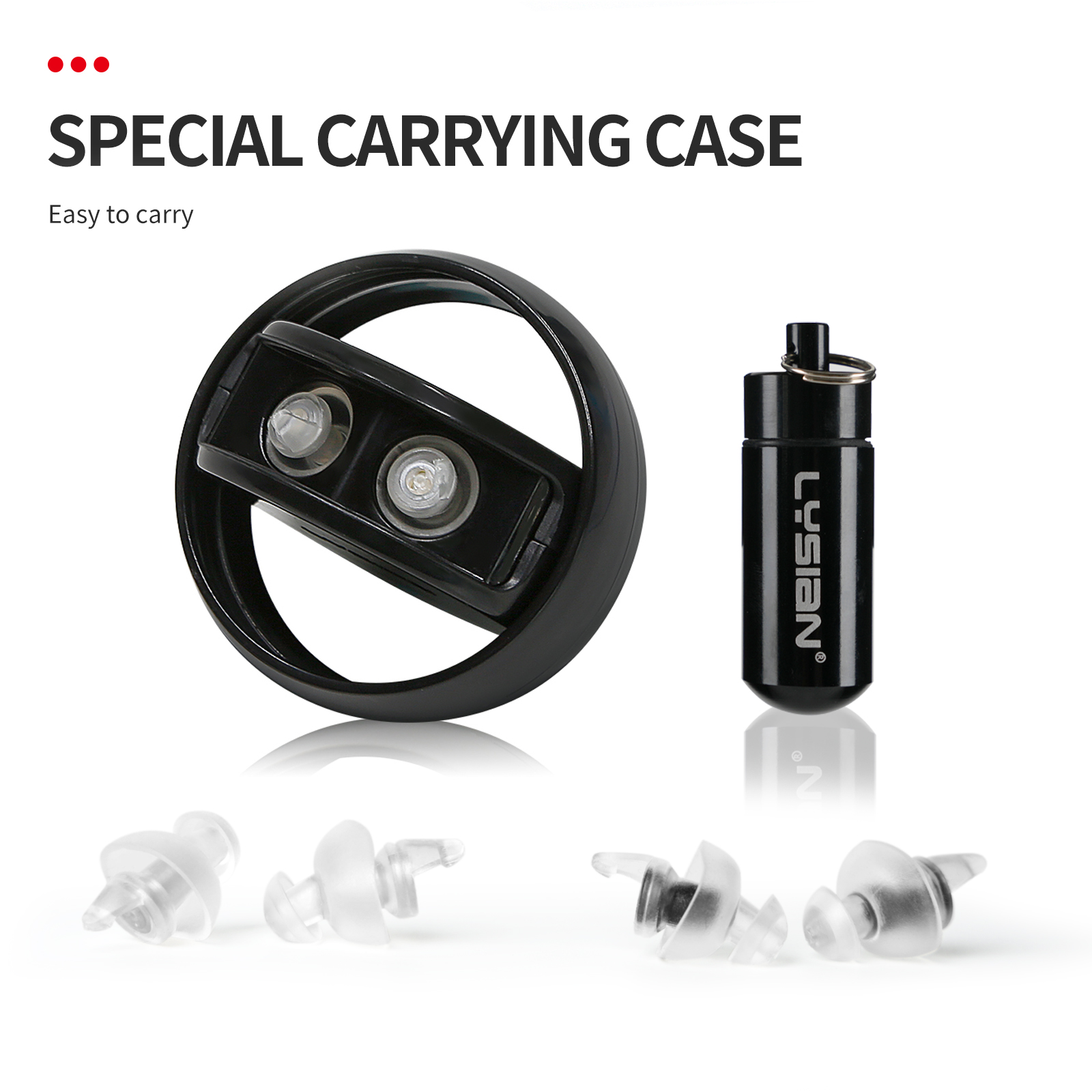 LYSIAN High Fidelity Ear Plugs for Concert- Ergonomic Fit Reusable Noise Reduction Earplugs for Musicians, Motorcycle, Music Festival, Games, DJs, Drumline - 2 Pairs Pack