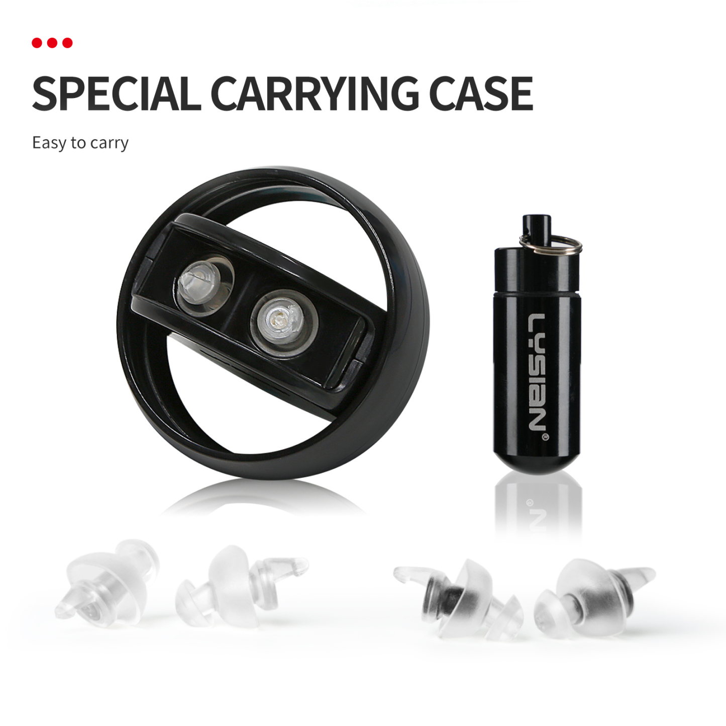 LYSIAN High Fidelity Ear Plugs for Concert- Ergonomic Fit Reusable Noise Reduction Earplugs for Musicians, Motorcycle, Music Festival, Games, DJs, Drumline - 2 Pairs Pack