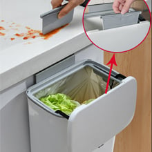 hanging trash can with lid installation