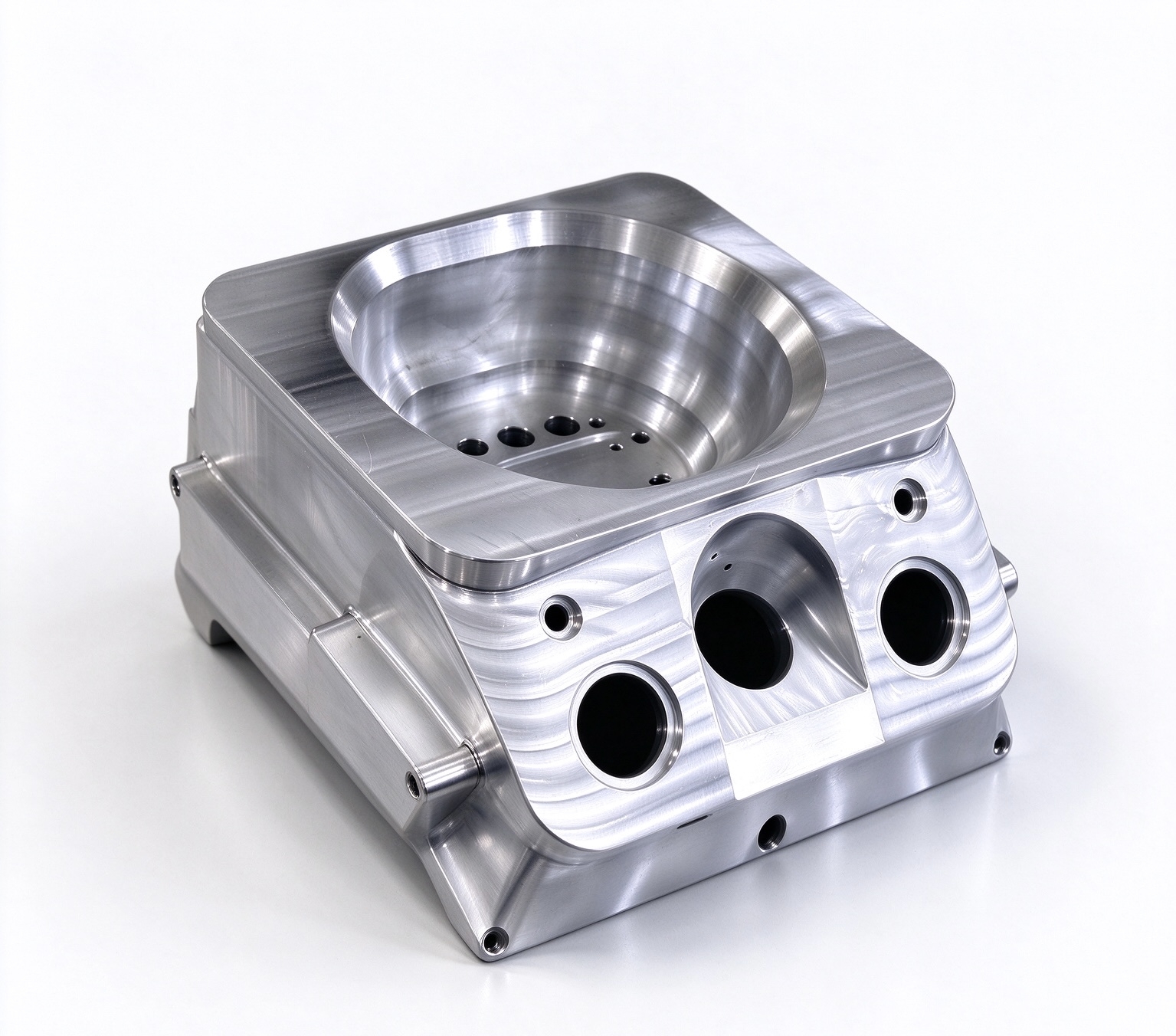CNC machined part, aluminum alloy component, precision mechanical part, custom machining, metal housing, industrial component, CNC milling part, aluminum machining, precision machining, metal workpiece