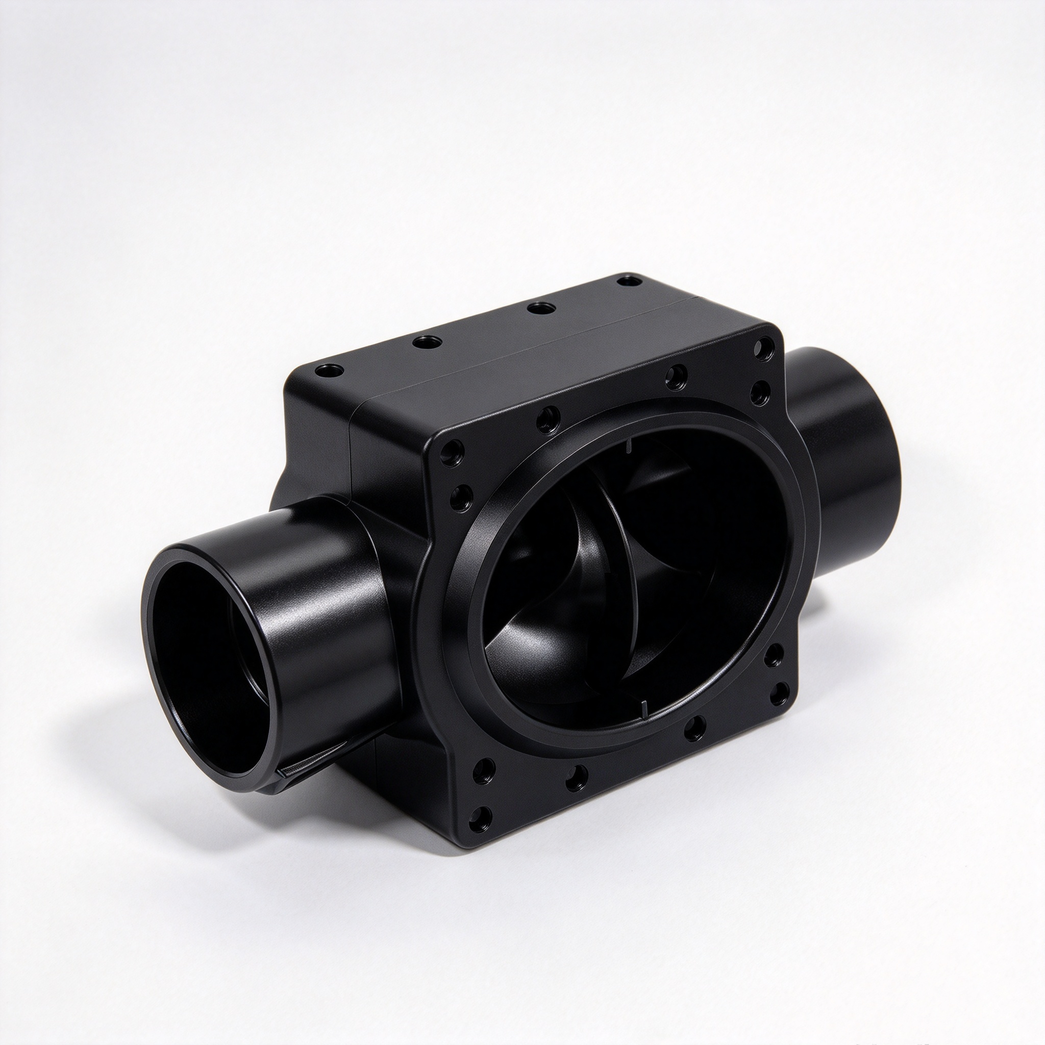 Overmolding,two shot molding,TPE overmolding,plastic valve housing,injection molded valve,sealed flow control part,custom overmolded component,precision plastic fitting,industrial plastic valve,multi-material molding part，cnc machining service
