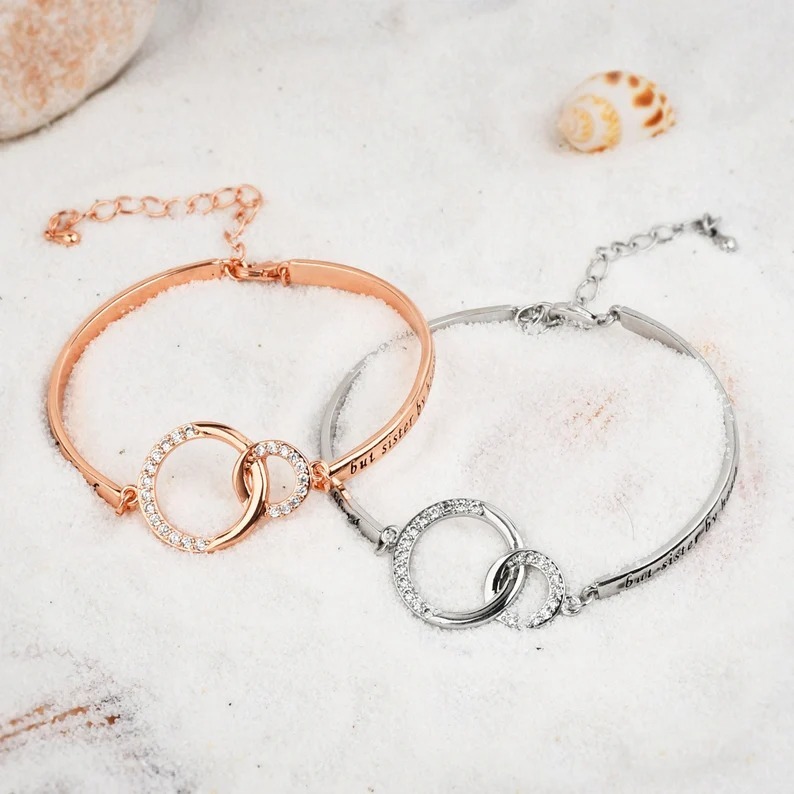 To My Best Friend Linked Together Interlocking Bracelet-belovejewel.com