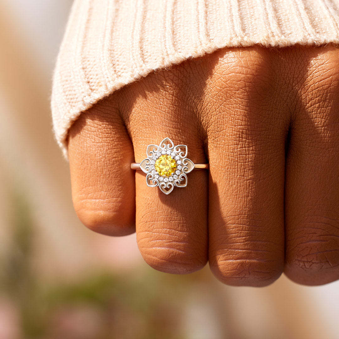 Don't Worry Be Hippie Mandala Ring-belovejewel.com