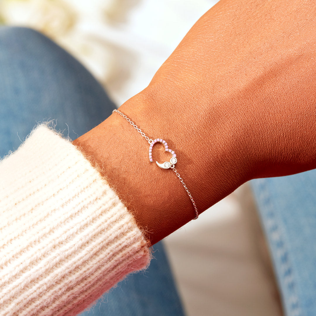 And So She Goes On Heart Semicolon Bracelet-belovejewel.com
