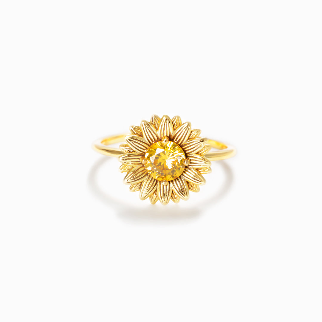 I Would Change The World For My Granddaughter Sunflower Ring-belovejewel.com