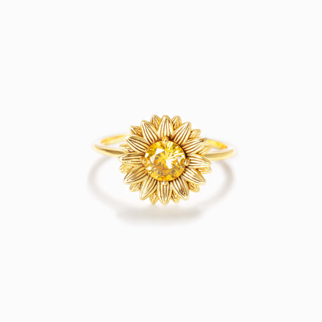 I Would Change The World For My Granddaughter Sunflower Ring-belovejewel.com