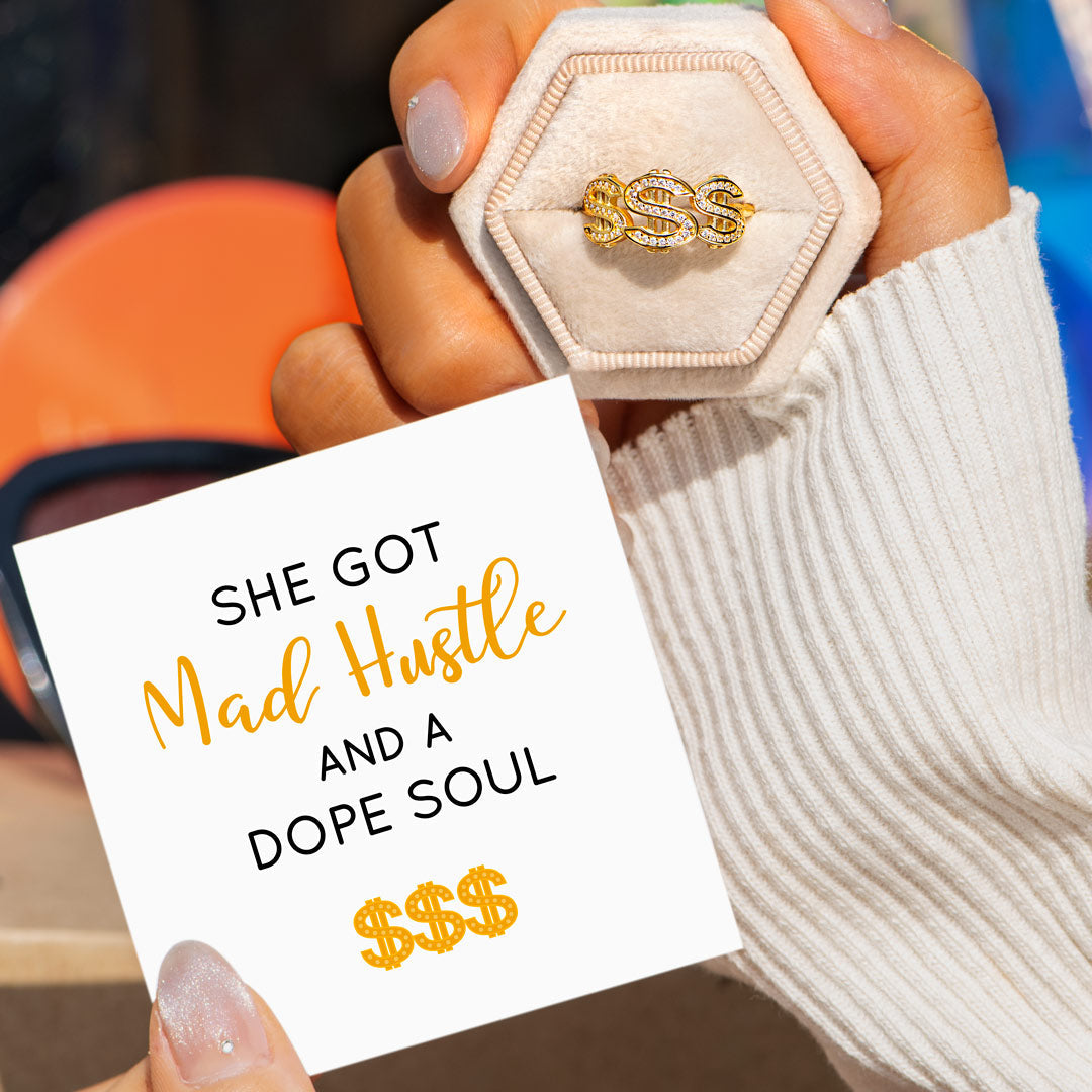 Mad Hustle & A Dope Soul Dollar Sign Ring-belovejewel.com