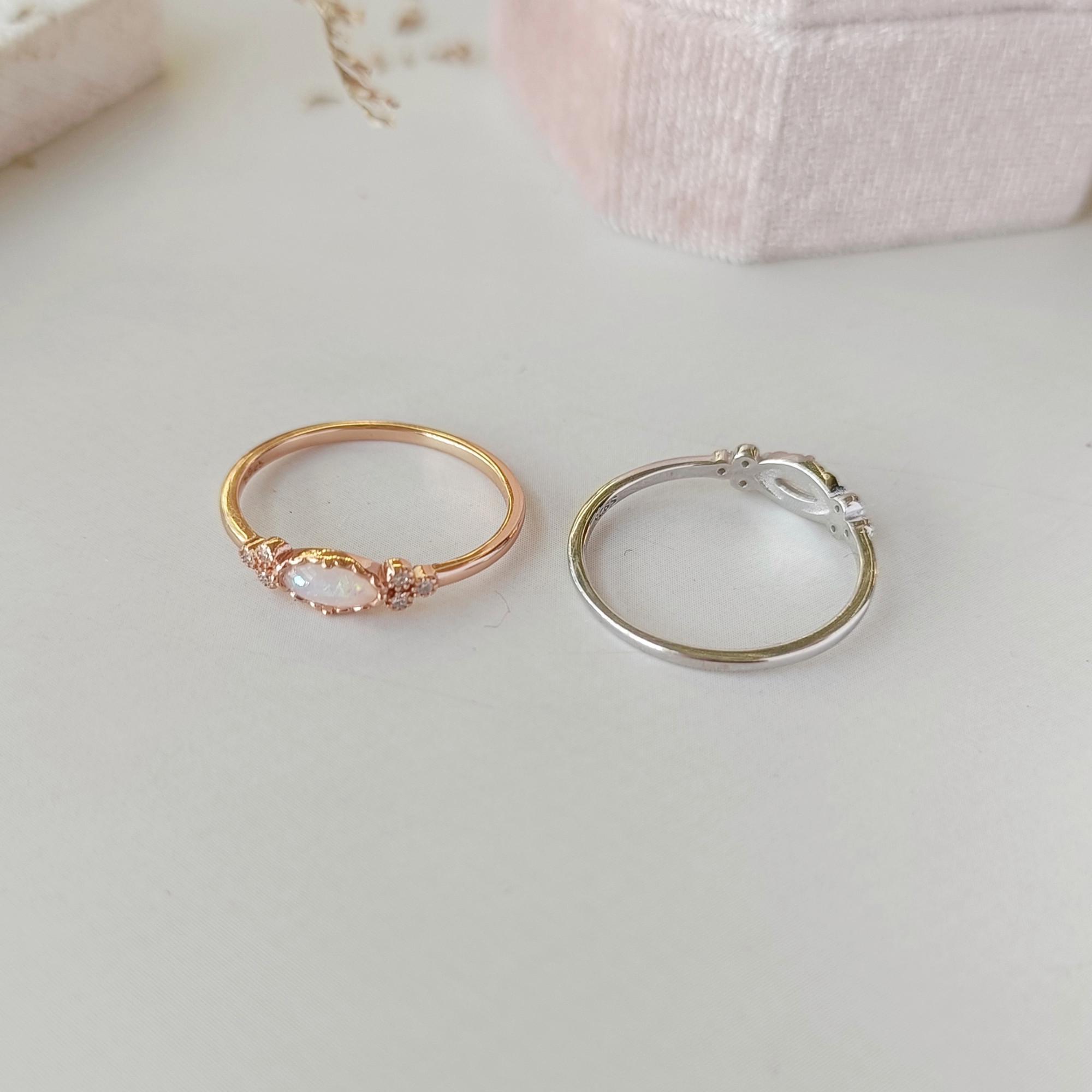 Mother & Daughter Oval Opal Ring