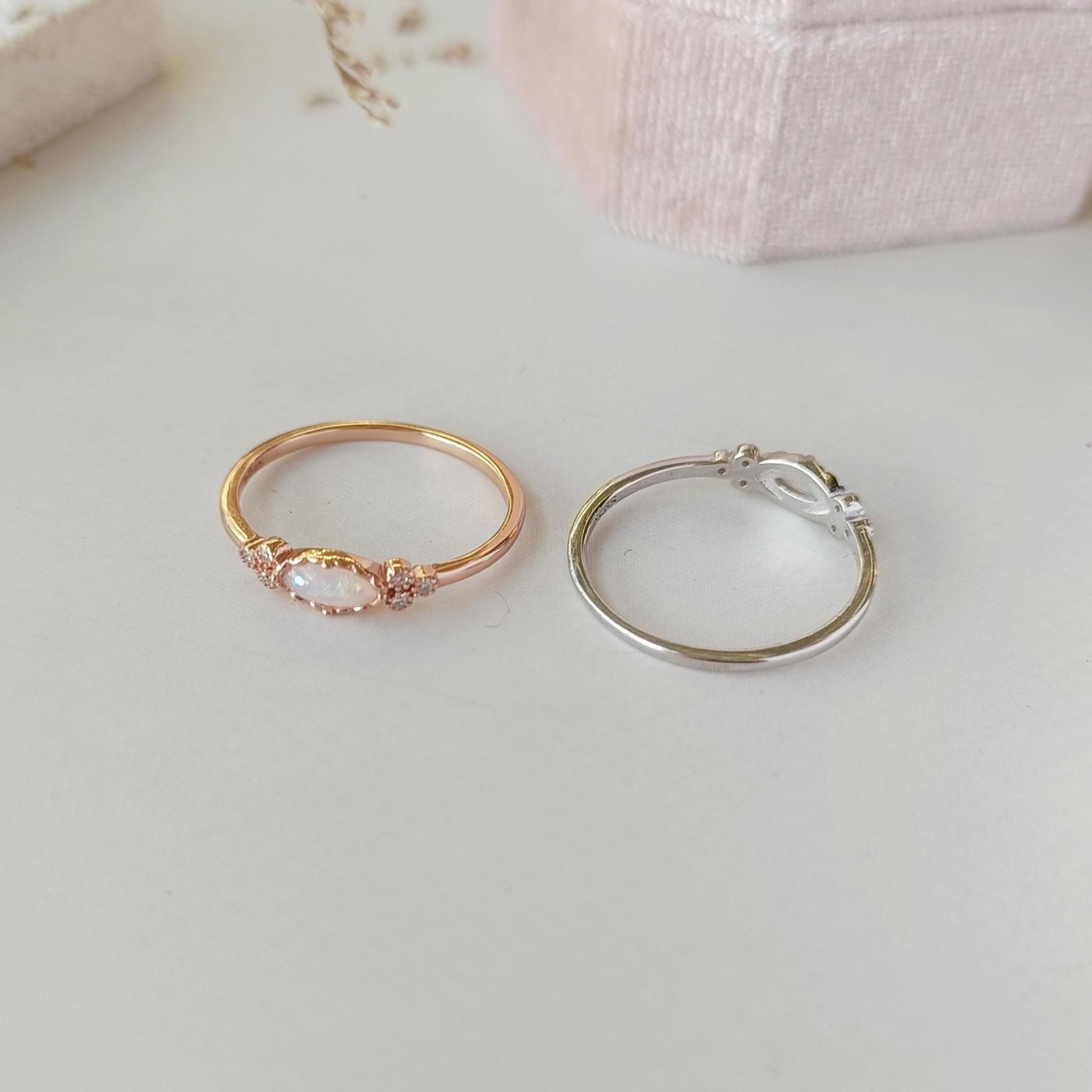 Mother & Daughter Oval Opal Ring