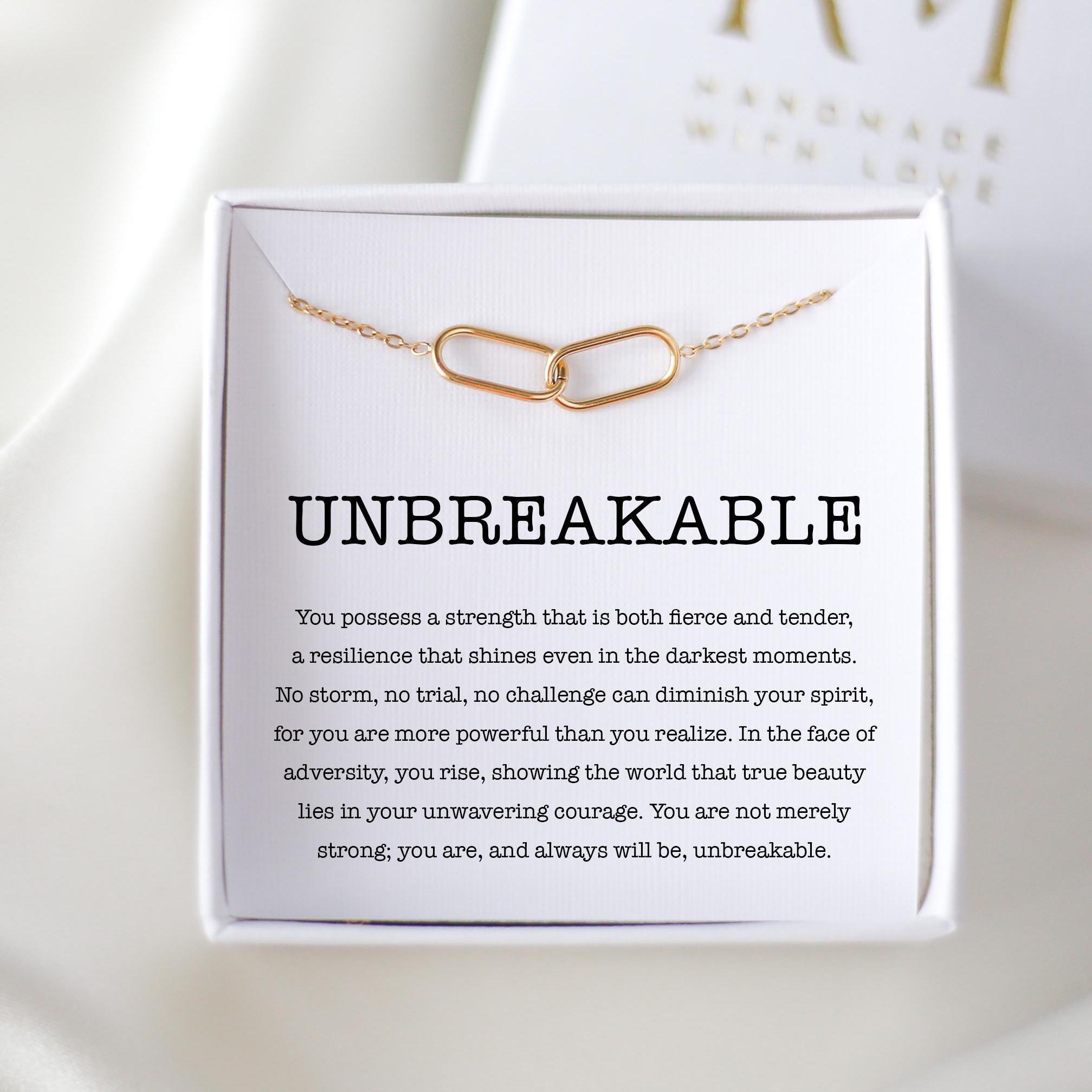 Unbreakable Necklace - Empowerment and Resilience Jewelry Gift for Her