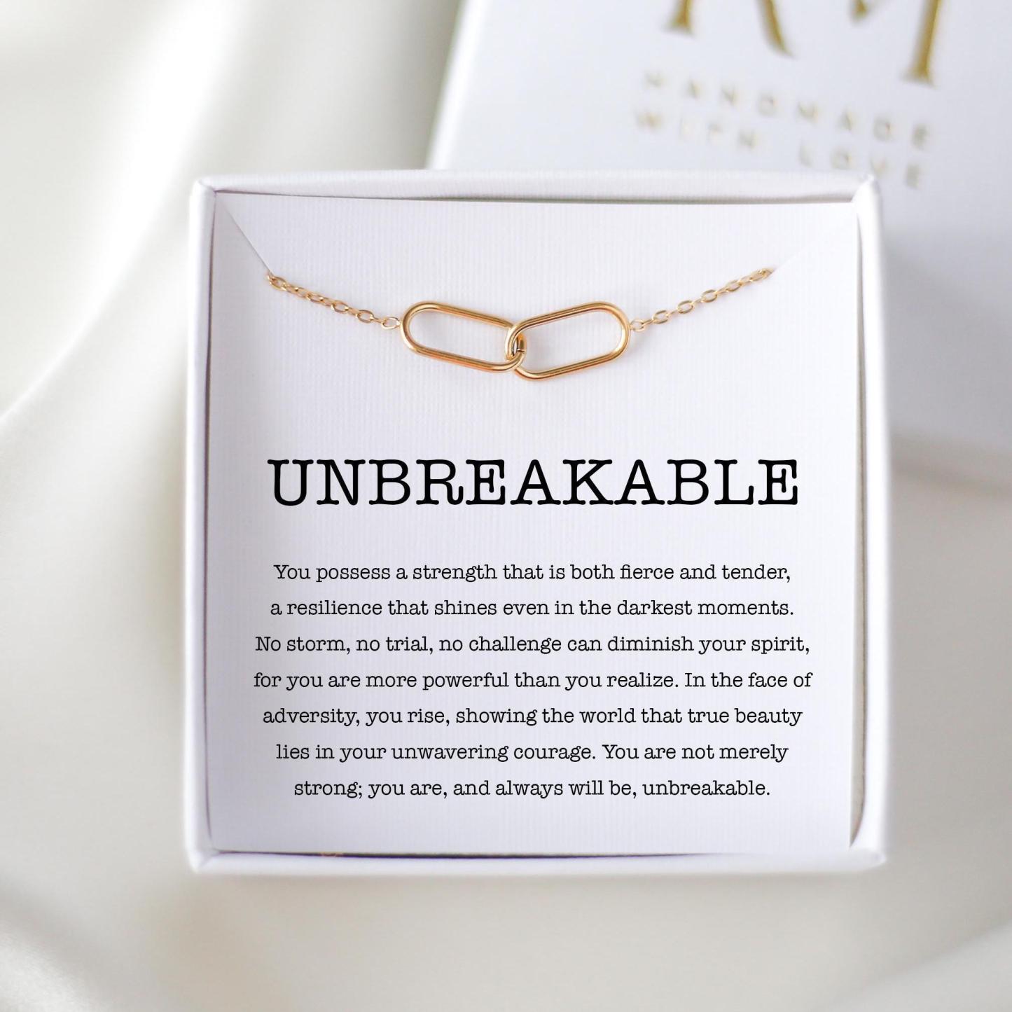Unbreakable Necklace - Empowerment and Resilience Jewelry Gift for Her