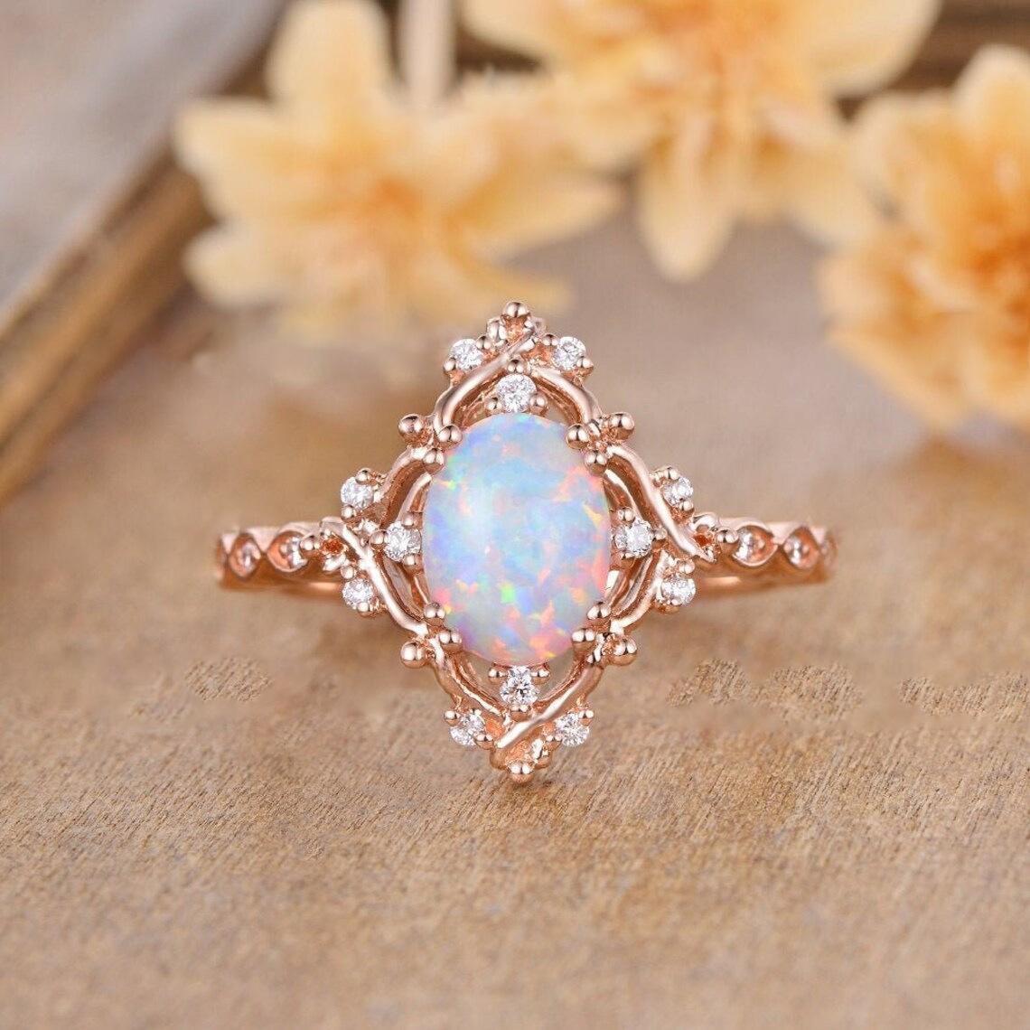Vintage Natural Opal Ring