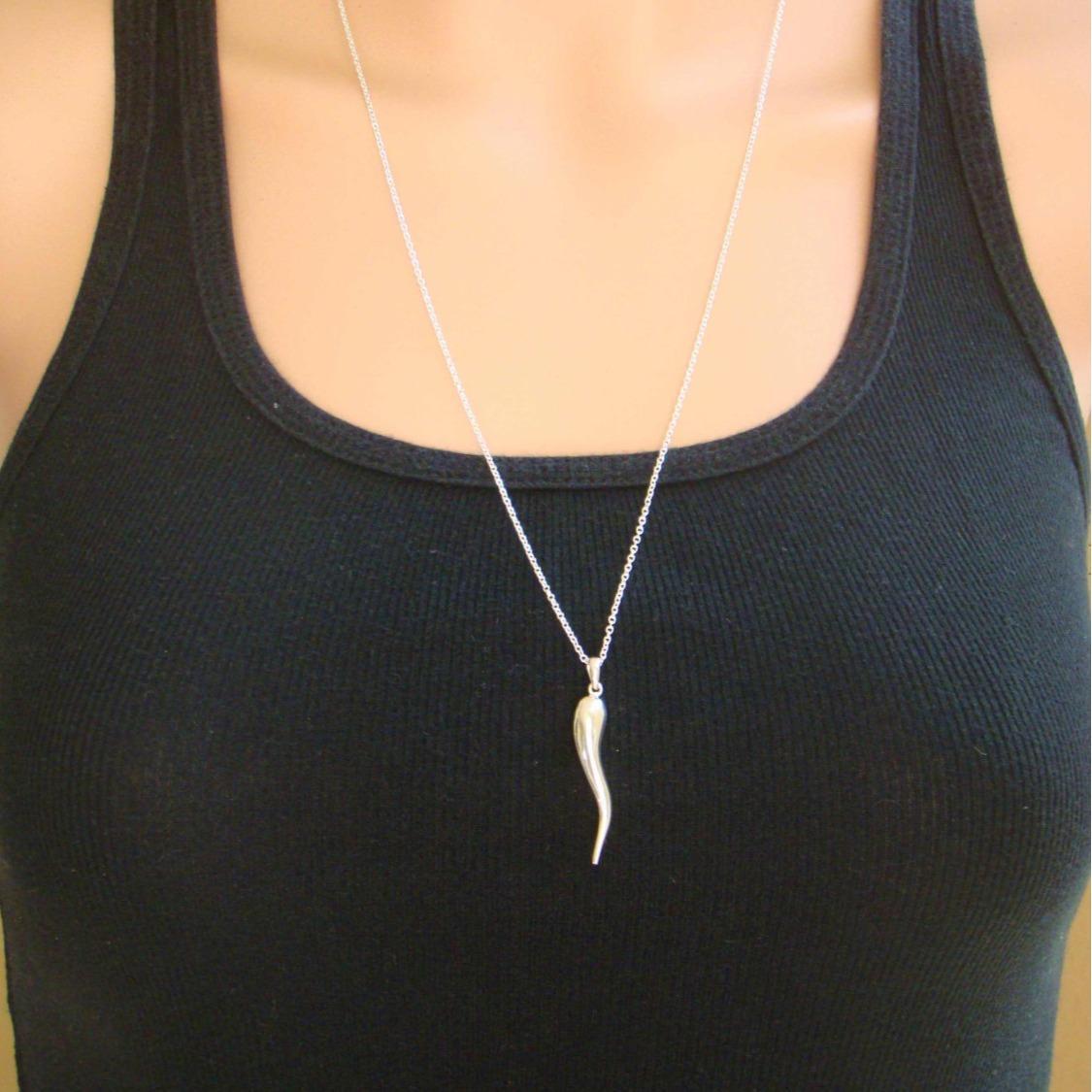 Italian Horn Cornicello Necklace–Good Luck Charm Gift