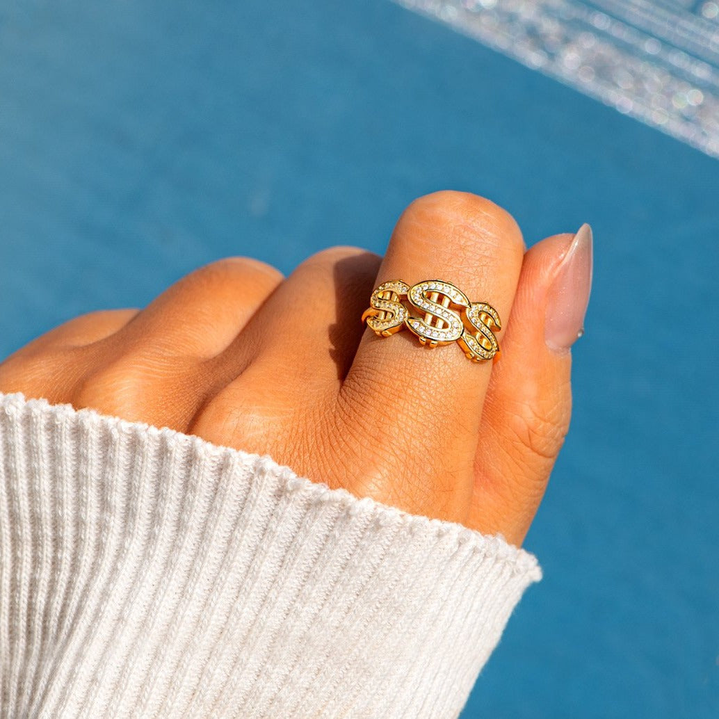 Mad Hustle & A Dope Soul Dollar Sign Ring-belovejewel.com