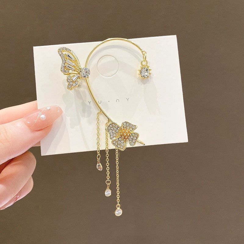 ✨Butterfly Tassel Style Zircon Earrings-belovejewel.com