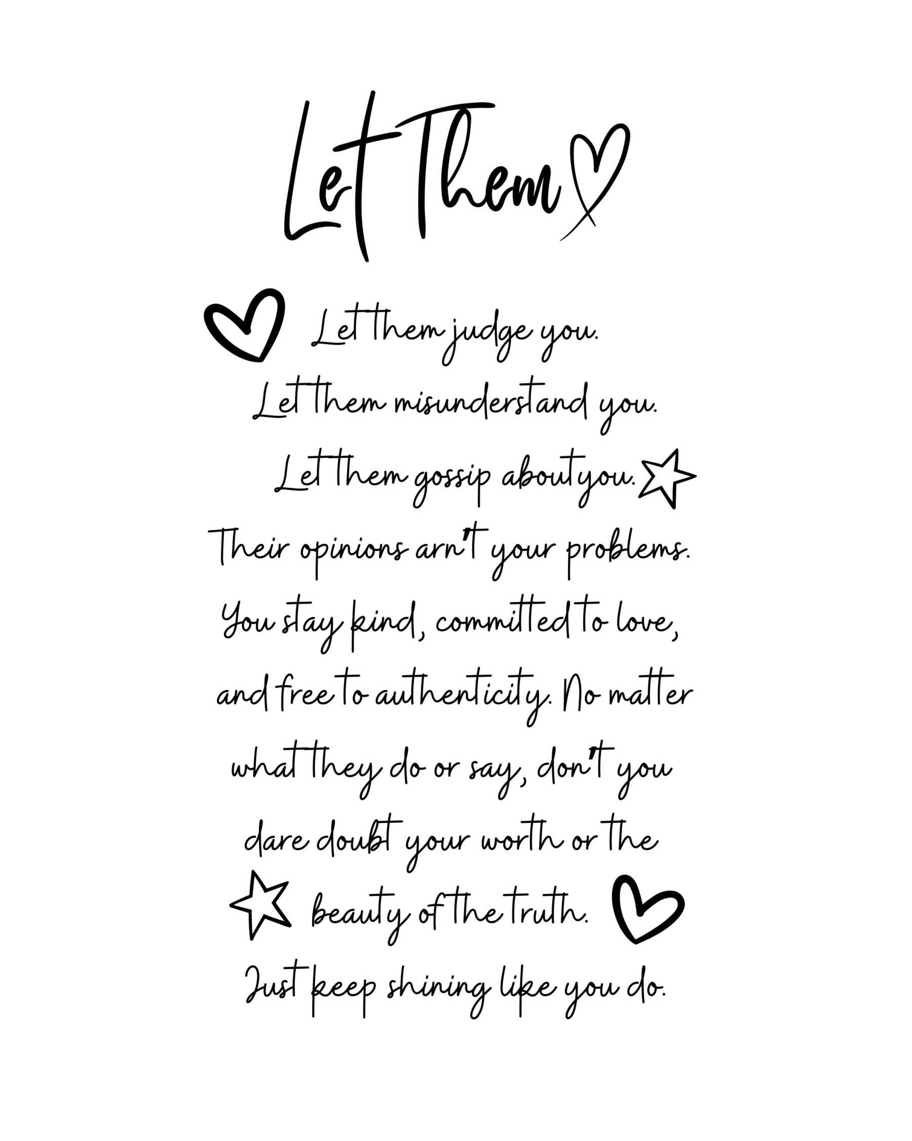 "Let Them" Engraved Ring– Inspirational Self-Care Jewelry, Motivational Gift for Her