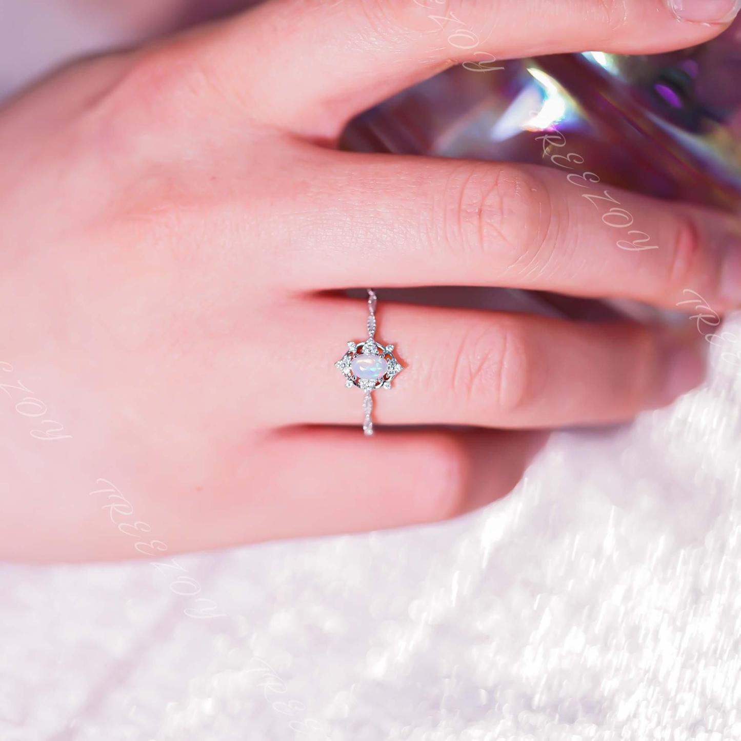 Vintage Natural Opal Ring