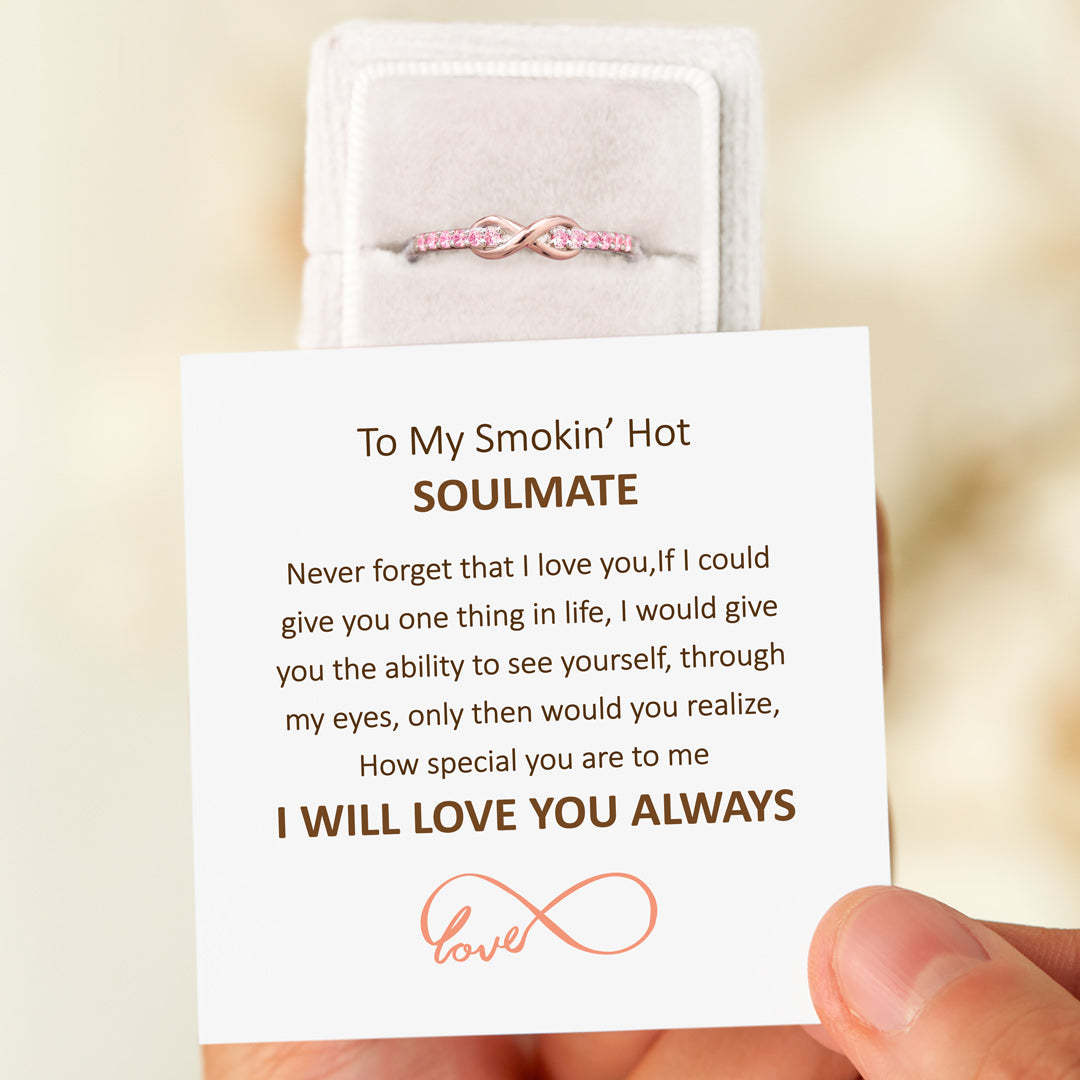 Smokin' Hot Soulmate Infinity Ring S925-belovejewel.com