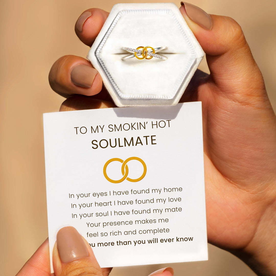 My Smokin' Hot Soulmate Interlocking Ring-belovejewel.com