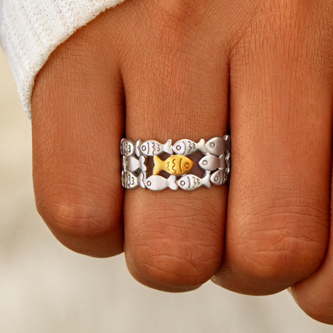 Be Strong and Swimming Against The Current Ring-belovejewel.com