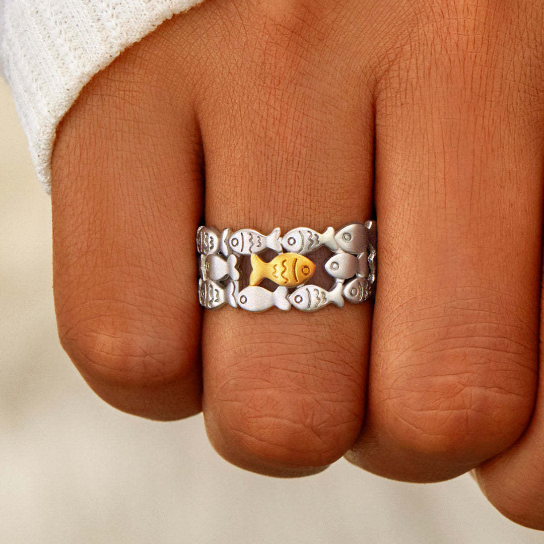 Be Strong and Swimming Against The Current Ring-belovejewel.com