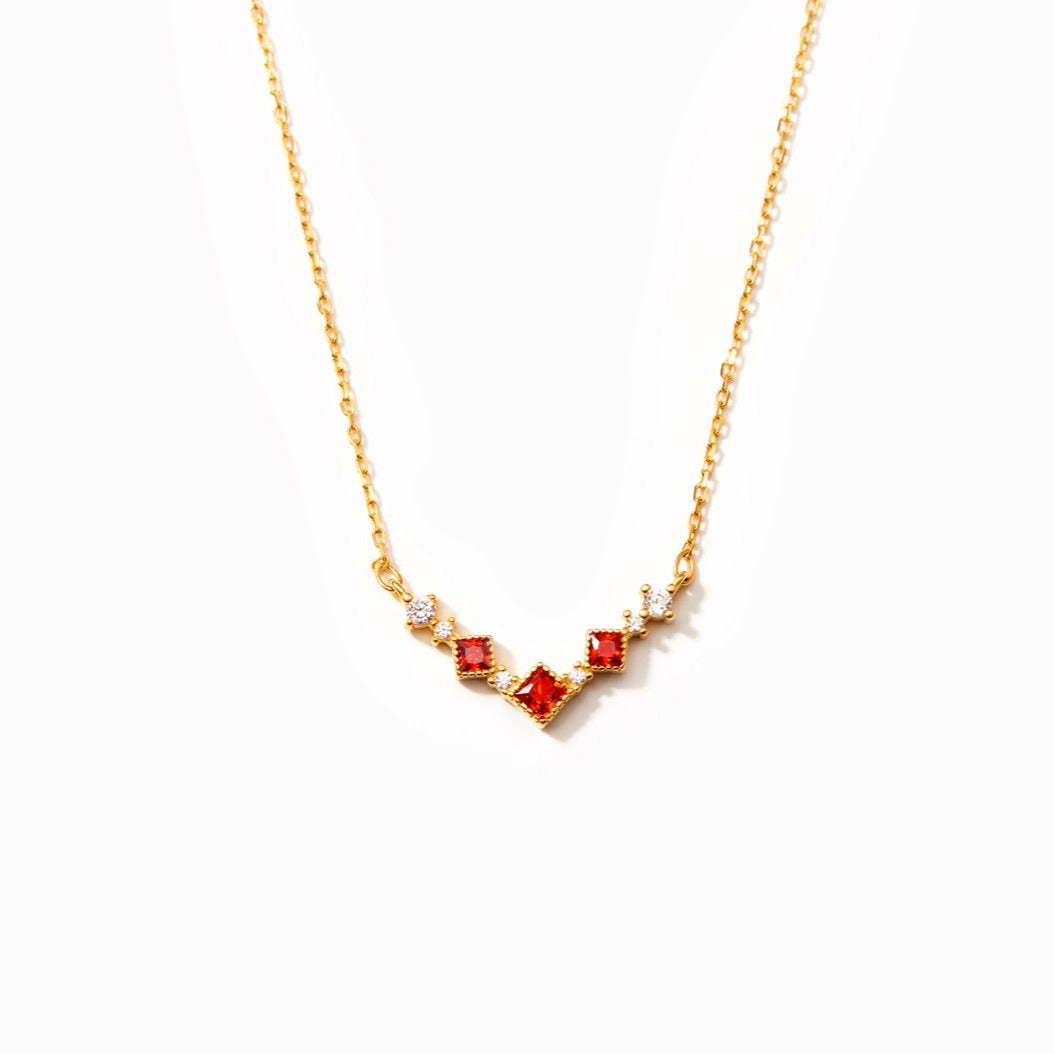 This Girl Is On Fire Flame Necklace-belovejewel.com