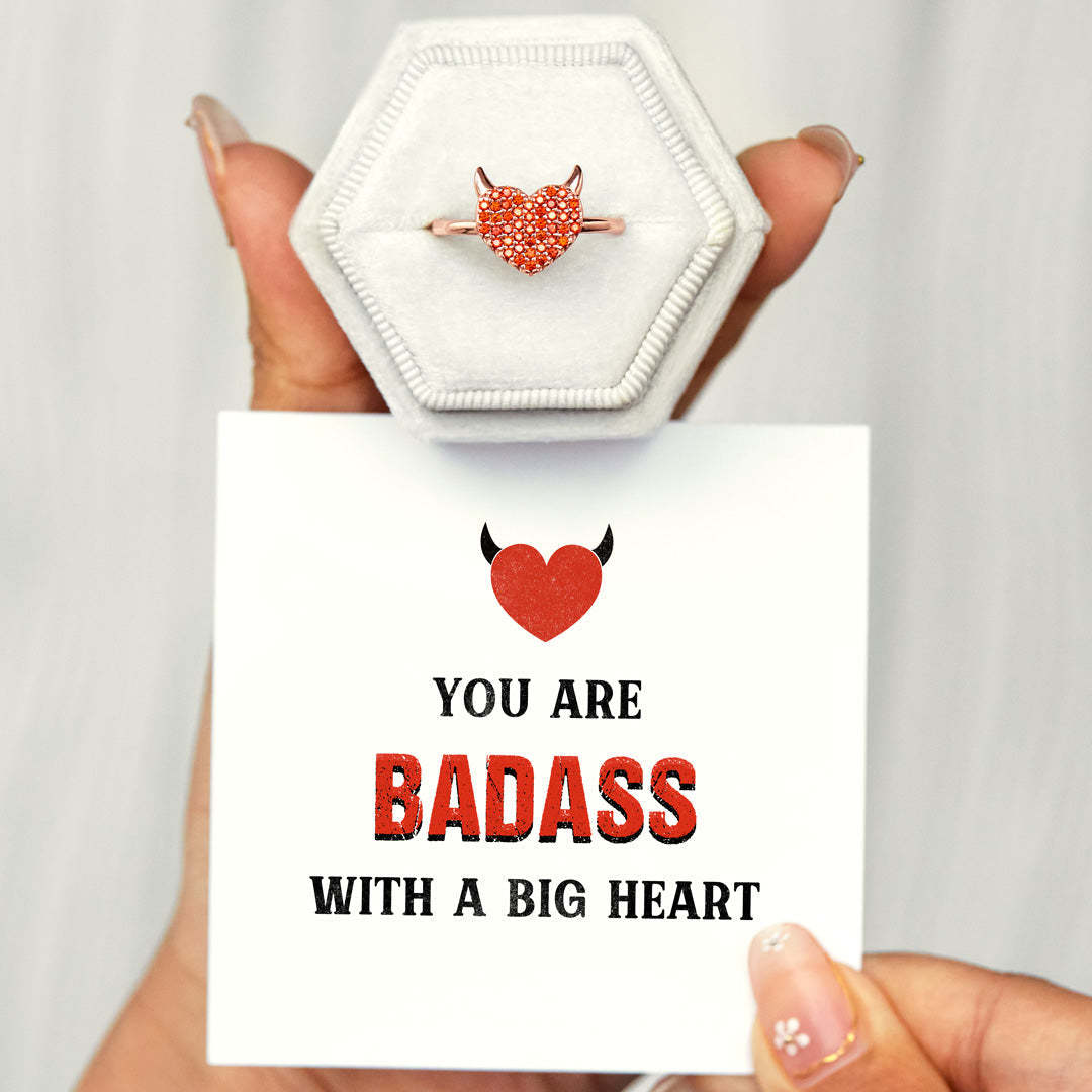 You're Badass With A Big Heart Devil Ring-belovejewel.com