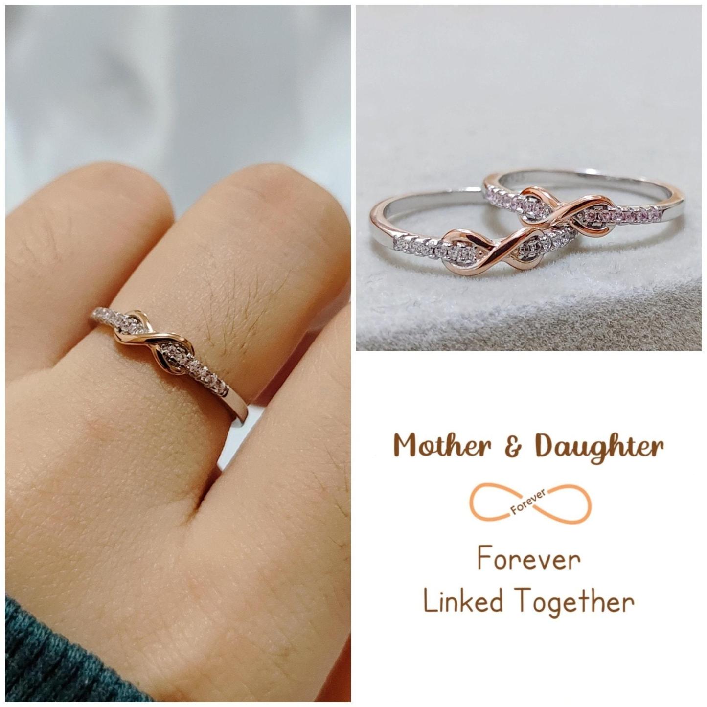 Mother & Daughter Forever Linked Together Ring