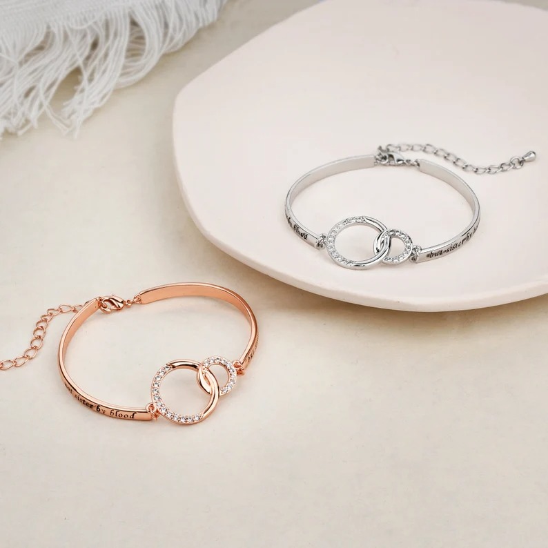 To My Best Friend Linked Together Interlocking Bracelet-belovejewel.com