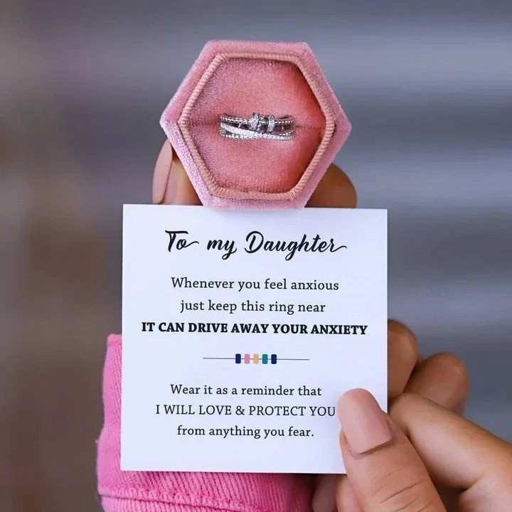 For Daughter- Drive Away Your Anxiety Fidget Rings💕-belovejewel.com