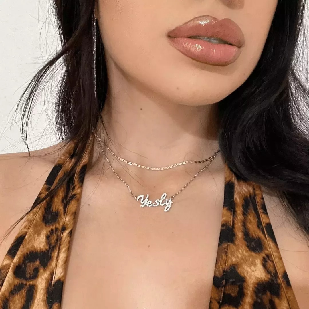 Custom Diamond Name Necklace-belovejewel.com