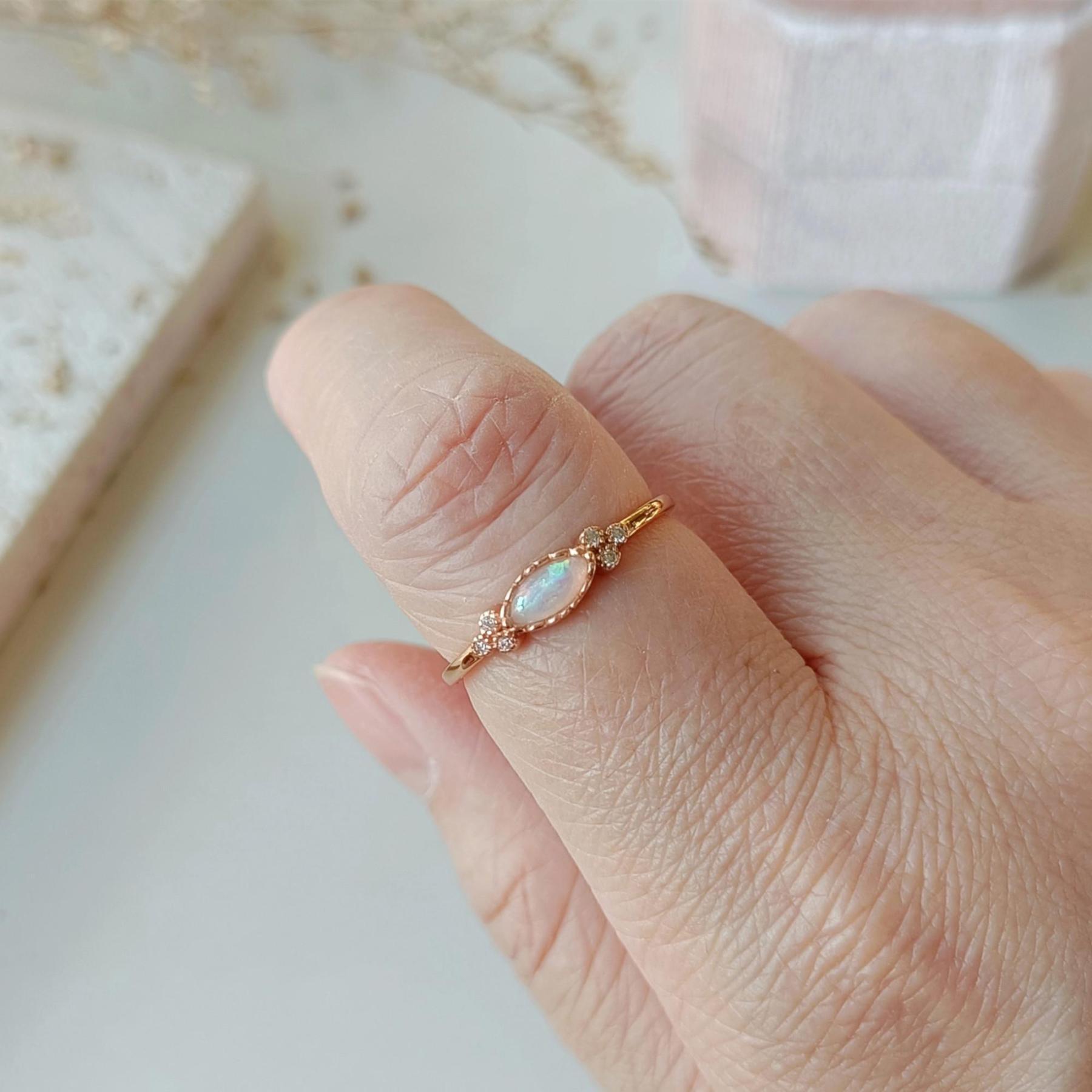 Mother & Daughter Oval Opal Ring