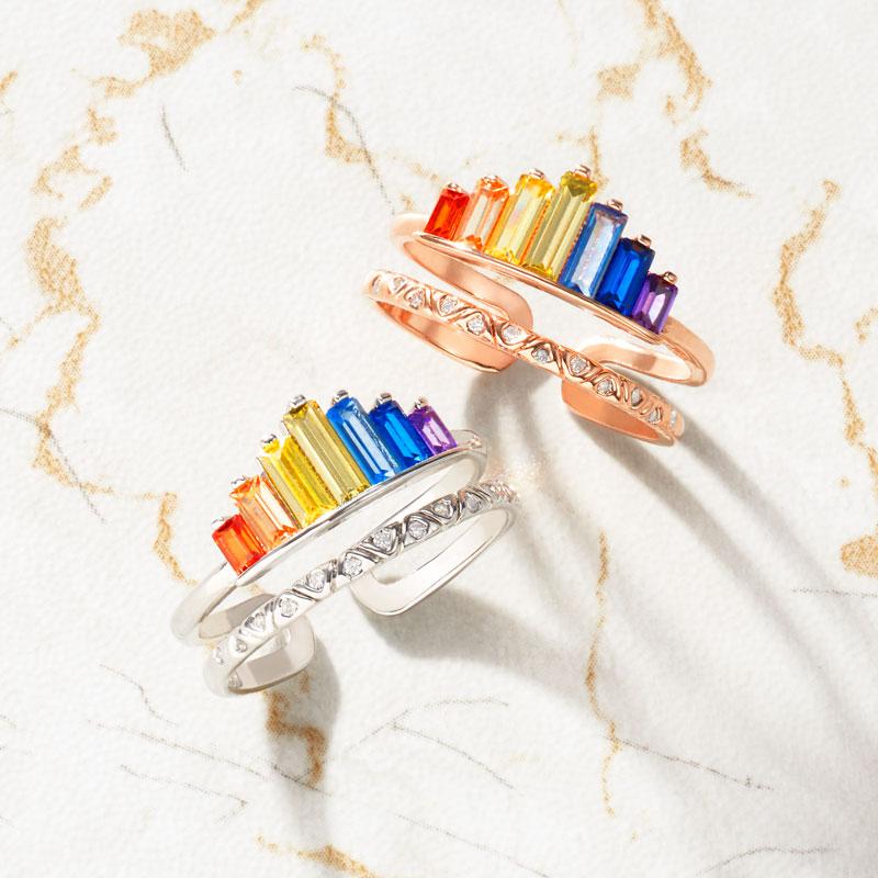 Granddaughter Rainbow Ring-belovejewel.com