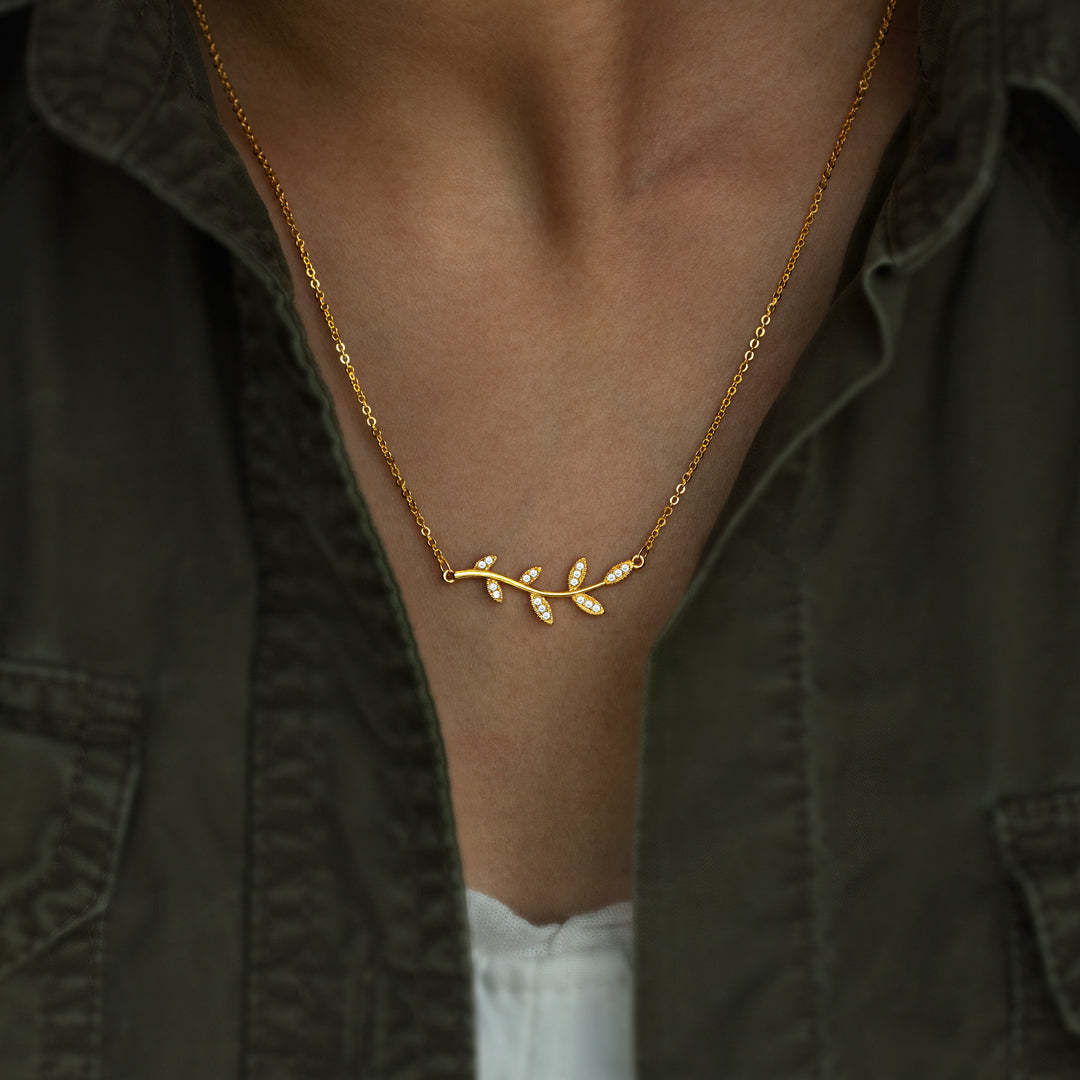 Be-Leaf in Yourself Like I Do Tree Leaf Necklace-belovejewel.com