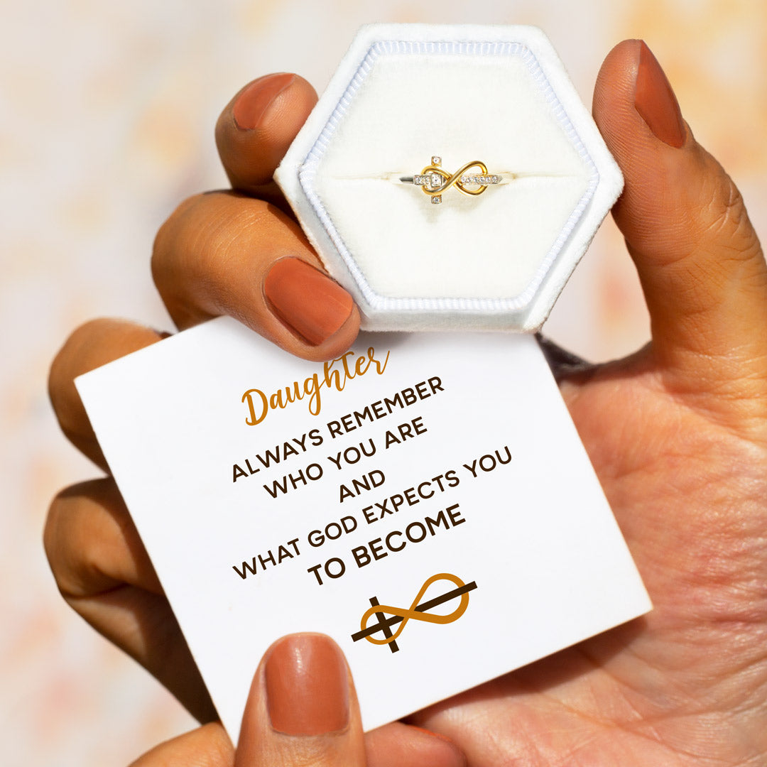 Remember Who You Are Infinity Cross Ring-belovejewel.com