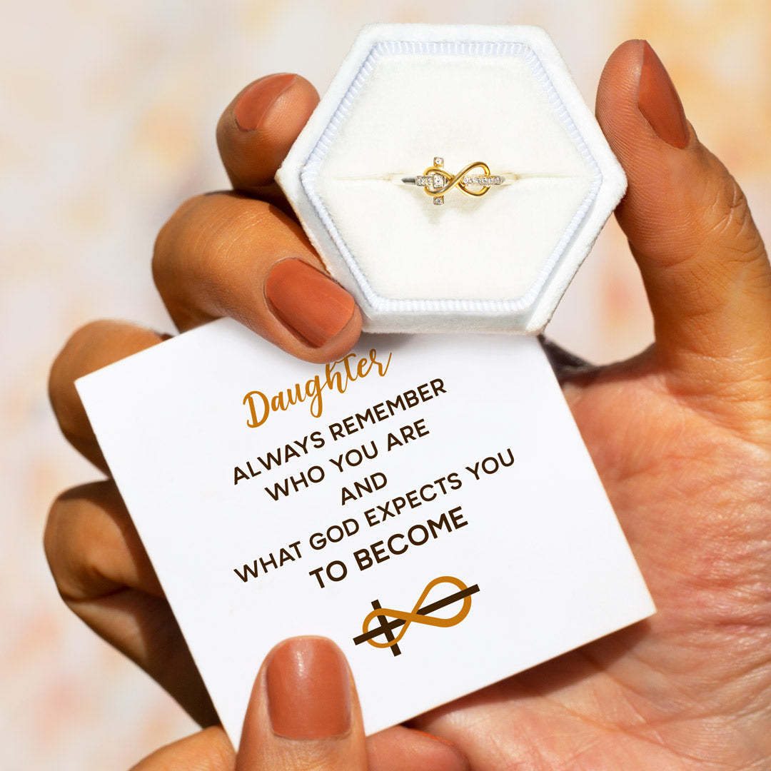 Remember Who You Are Infinity Cross Ring-belovejewel.com