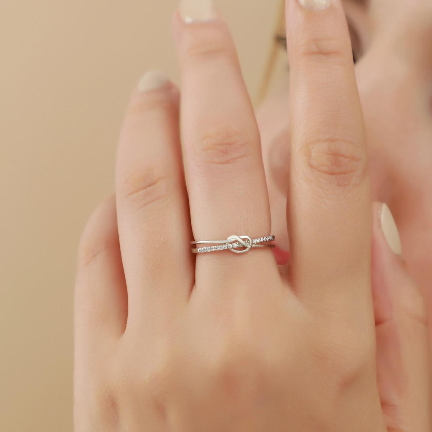 To My Mother/Daughter Knot Ring