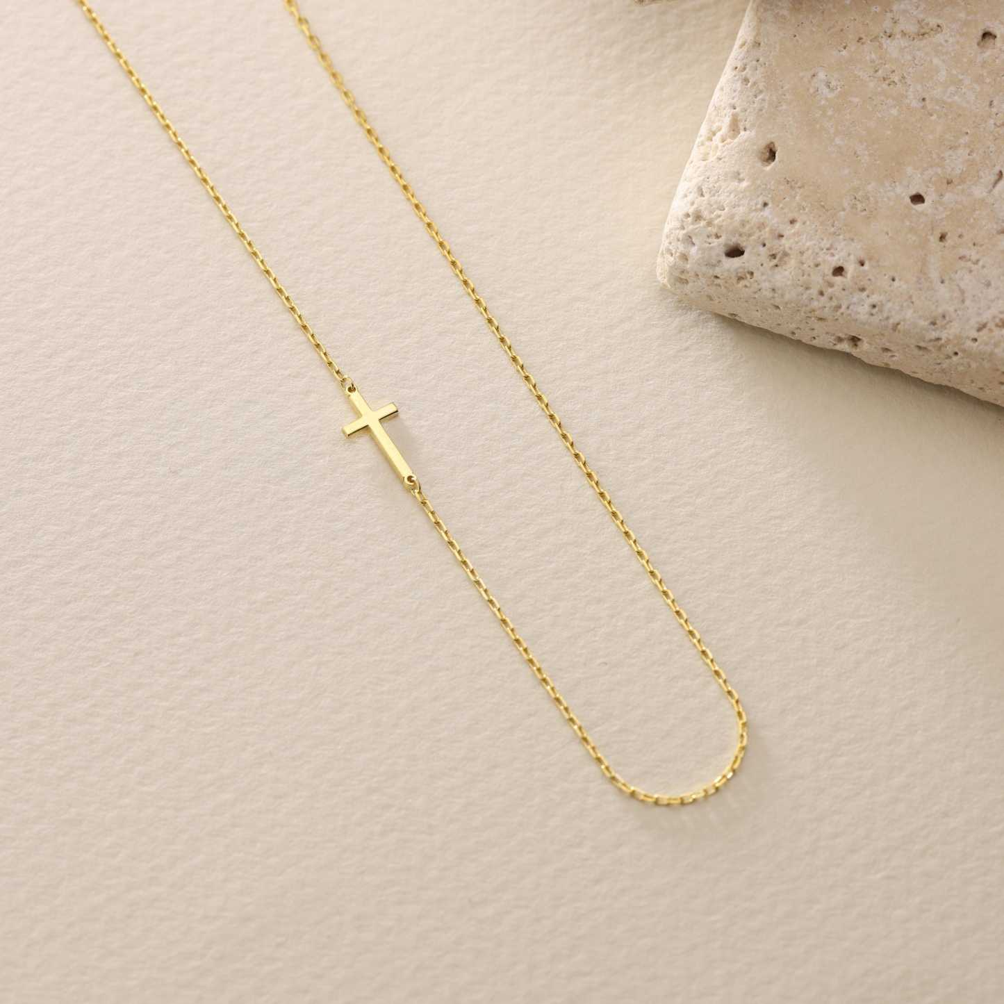 SIYAMI Sideways Cross Necklace