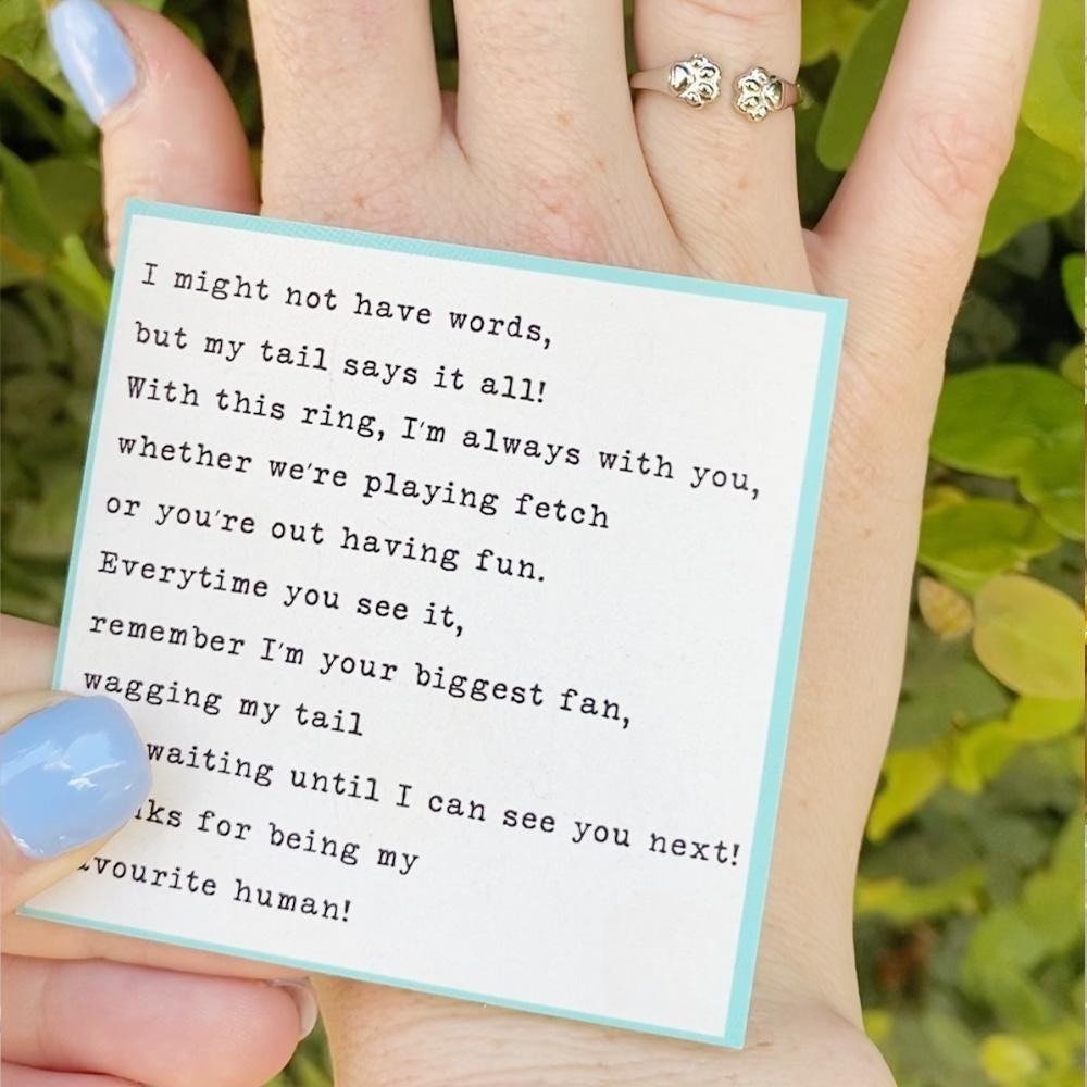 Paw Hug Ring-Perfect for pet lovers, dog moms