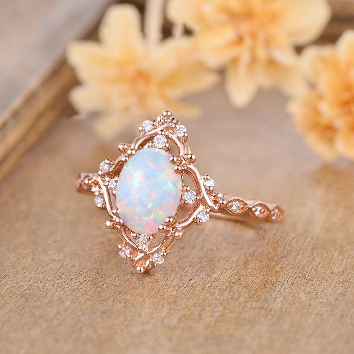 Vintage Natural Opal Ring