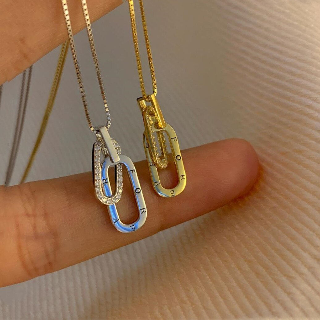 "Mother & Daughter Forever Linked Together" Necklace-belovejewel.com