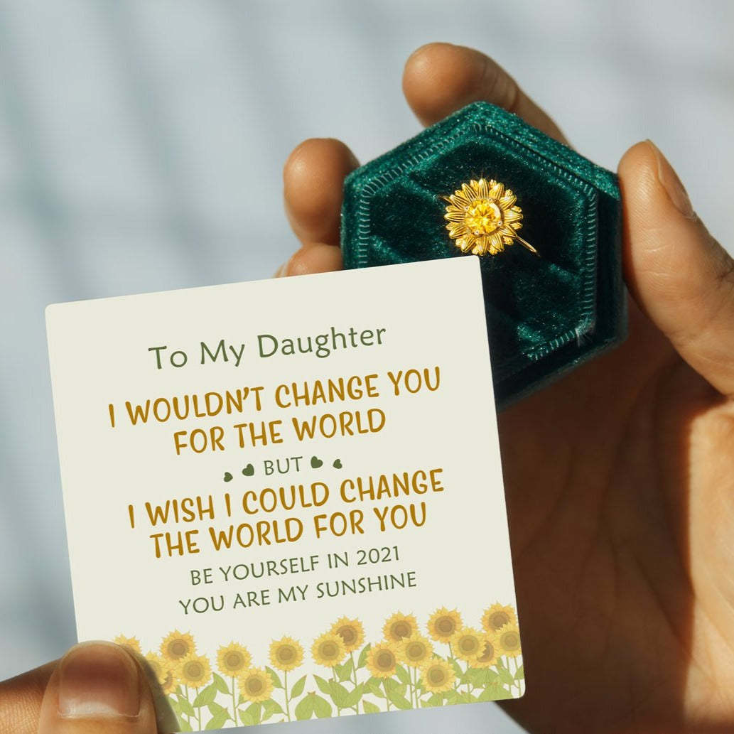 I Would Change The World For You Sunflower Ring-belovejewel.com