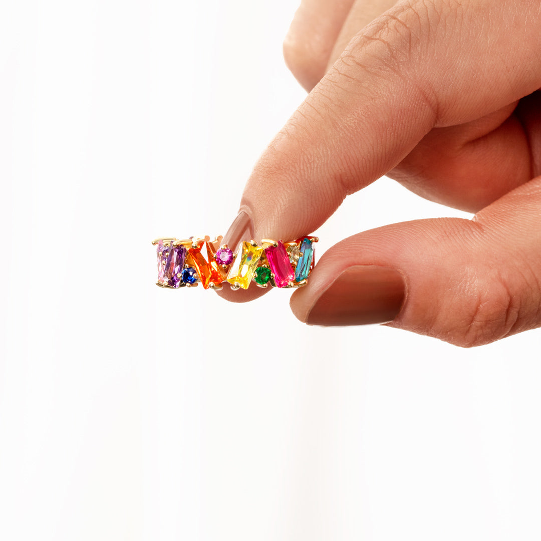 You're My Person Rainbow Band Ring-belovejewel.com