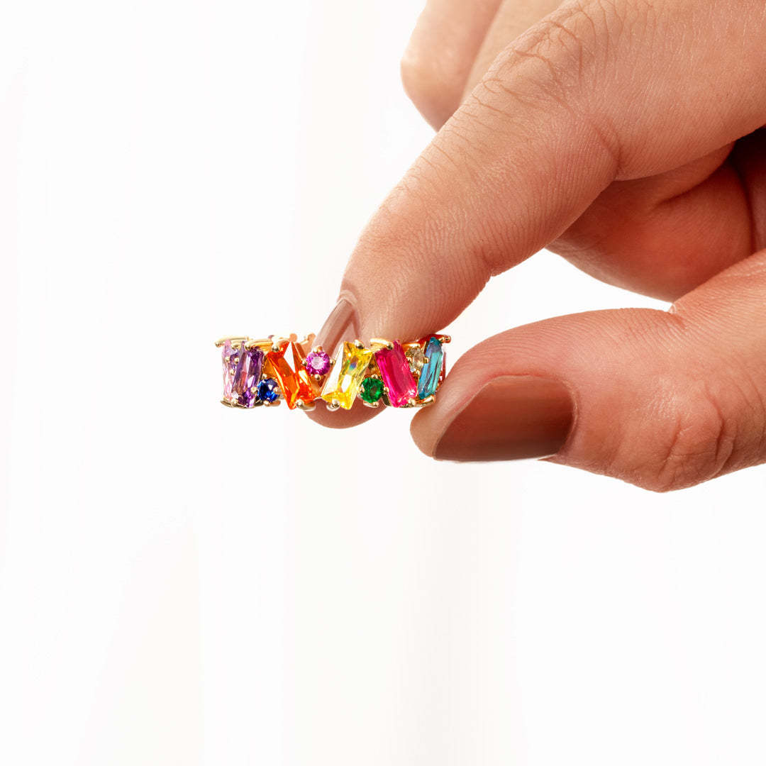 You're My Person Rainbow Band Ring-belovejewel.com