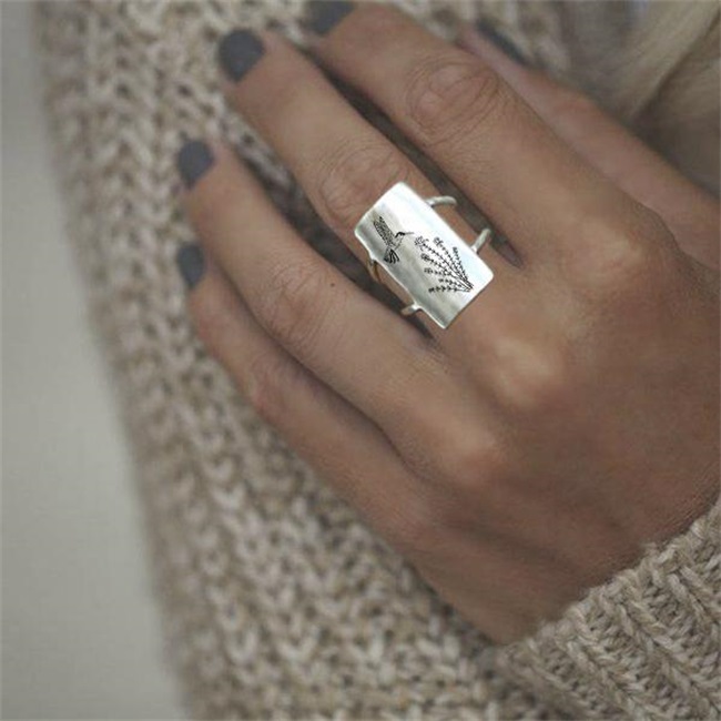 🌊Summer Hot Sale✨-S925 Sterling Silver Hummingbird Ring - Gift For Animal Lover🐦-belovejewel.com