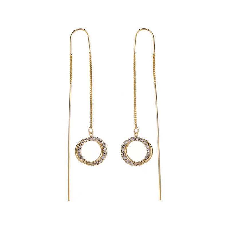 Tassel Threading Long Chain Earrings-belovejewel.com