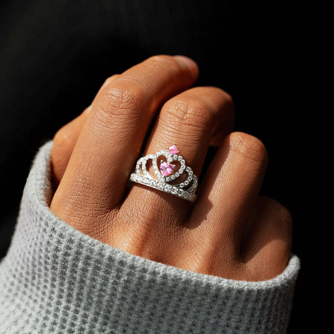 Adjust Your Crown and Handle It Crown Ring S925-belovejewel.com