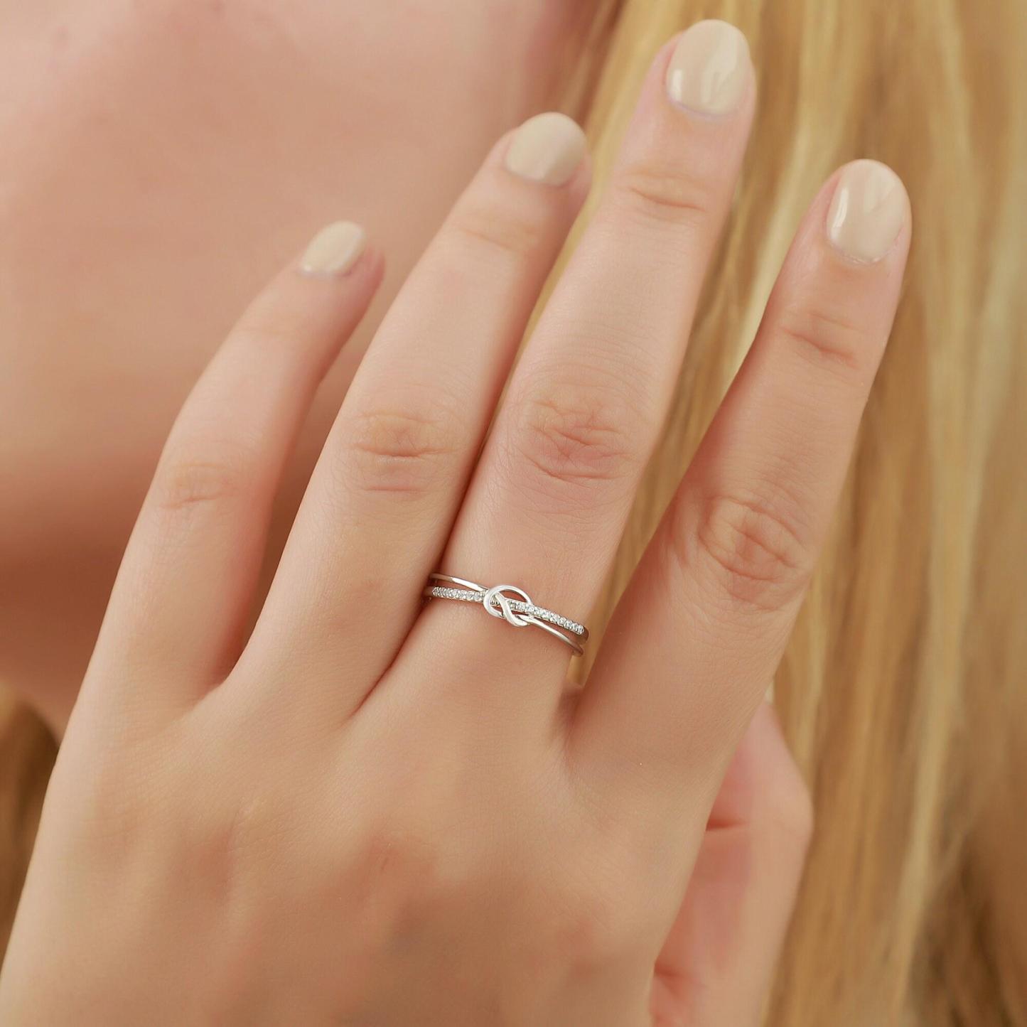 To My Mother/Daughter Knot Ring